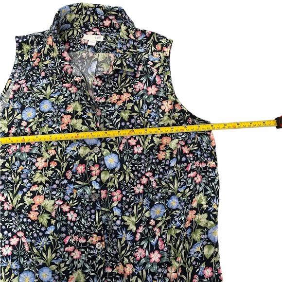 I.Jill Floral Sleeveless Button Down Dress Color Blue Pink Size S - Picture 7 of 8